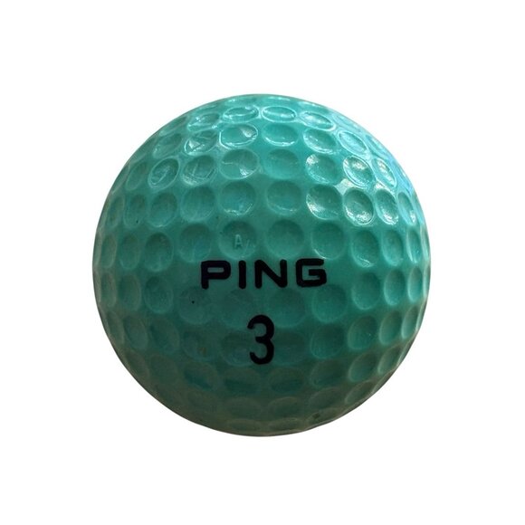PING GOLF BALL-WHITE/TEAL KARSTEN EYE #3 OLOMANA GOLF LINKS LOGO - Picture 4 of 6